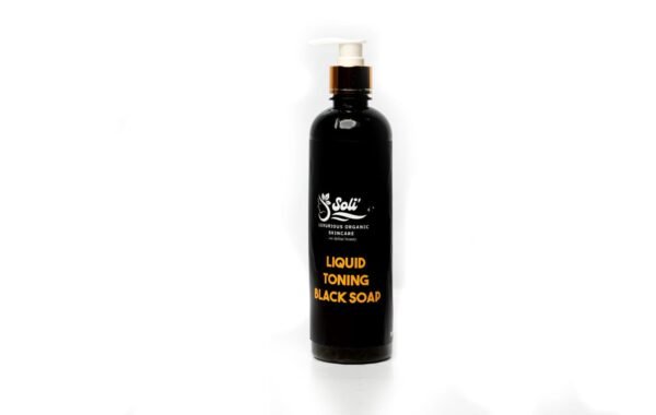 Liquid toning black soap